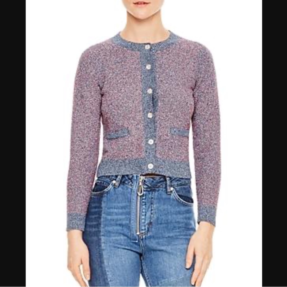 Like New Sandro Violet Cardigan